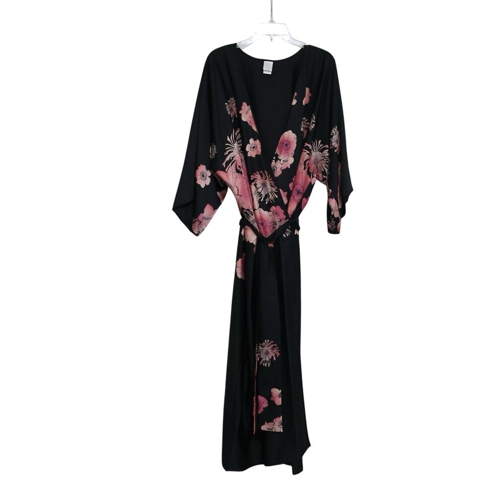 NWT Natori Pink Deco Daisy Floral Long Robe XL Sleepwear Lounge